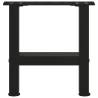 Black Coffee Table Legs - Durable Steel, 30x40 cm | HipoMarket