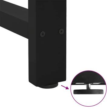 Black Coffee Table Legs - Durable Steel, 30x40 cm | HipoMarket