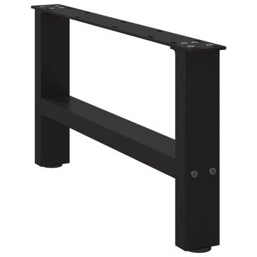 Black Coffee Table Legs (2 pcs) - 30x70 cm Steel | HipoMarket