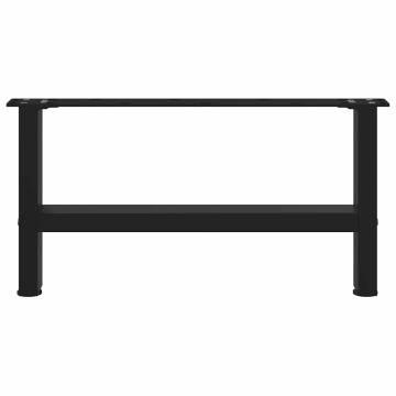 Black Coffee Table Legs (2 pcs) - 30x70 cm Steel | HipoMarket