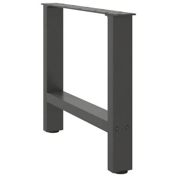 Coffee Table Legs Anthracite - 2 pcs Steel, 42x50 cm