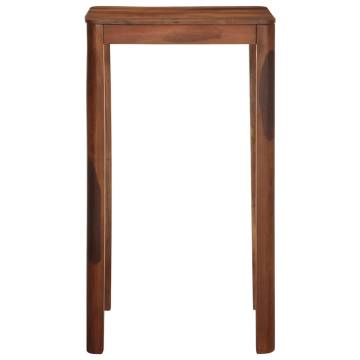 Solid Wood Acacia Bar Table 60x60x107 cm - Vintage Charm