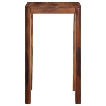 Solid Wood Acacia Bar Table 60x60x107 cm - Vintage Charm