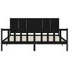 Black Super King Size Pine Bed Frame - No Mattress