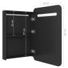 LED Bathroom Mirror Cabinet Black 60x11x80 cm | Hipomarket