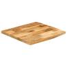 Live Edge Solid Mango Wood Table Top - 80x80 cm | HipoMarket