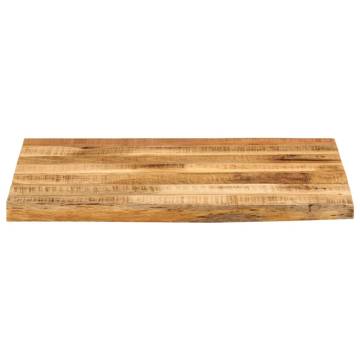 Live Edge Solid Mango Wood Table Top - 80x80 cm | HipoMarket