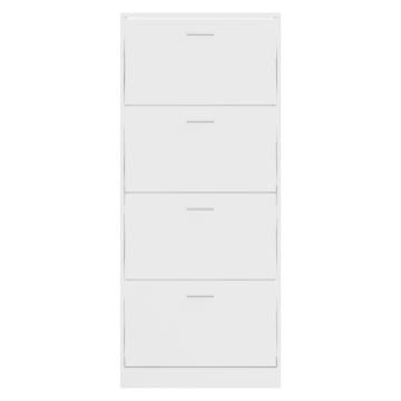 High Gloss White Shoe Cabinet - Stylish & Functional | Hipomarket