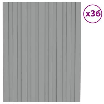 Durable Galvanised Steel Roof Panels - 36 pcs 60x45 cm | HipoMarket