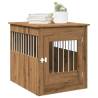  Dog Crate Furniture Artisan Oak 64.5x80x71 cm Engineered Wood Colour artisan oak Size 64.5 x 80 x 71 cm 