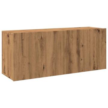 Stylish TV Cabinet Wall-Mounted Artisan Oak | 100x30x41 cm