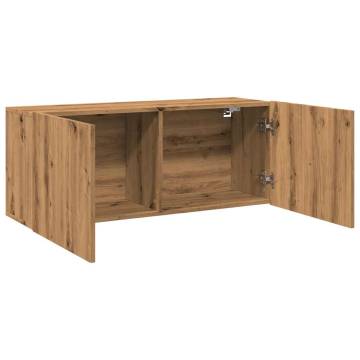 Stylish TV Cabinet Wall-Mounted Artisan Oak | 100x30x41 cm