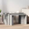 Stylish Nesting Tables - 3 pcs Concrete Grey Engineered Wood
