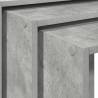 Stylish Nesting Tables - 3 pcs Concrete Grey Engineered Wood
