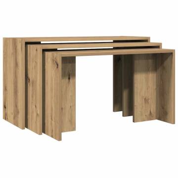 Nesting Tables 3 pcs Artisan Oak - Stylish & Practical Design