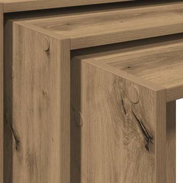 Nesting Tables 3 pcs Artisan Oak - Stylish & Practical Design