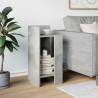 Side Table with Shelf Concrete Grey - Stylish & Functional