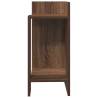 Stylish Brown Oak Side Tables - Set of 2 with Shelf 25.5x27x60 cm