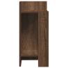 Stylish Brown Oak Side Tables - Set of 2 with Shelf 25.5x27x60 cm