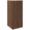 Stylish Brown Oak Side Tables - Set of 2 with Shelf 25.5x27x60 cm