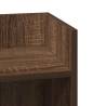 Stylish Brown Oak Side Tables - Set of 2 with Shelf 25.5x27x60 cm