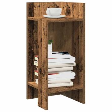 Stylish Side Tables 2 pcs with Shelf - Old Wood | HipoMarket