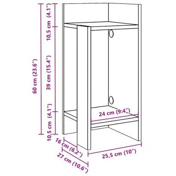 Stylish Side Tables 2 pcs with Shelf - Old Wood | HipoMarket