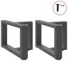 Coffee Table Legs T-Shaped 2 pcs Anthracite 40x25cm Steel