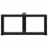 T-Shaped Coffee Table Legs - 2 pcs Black Steel | Hipo Market