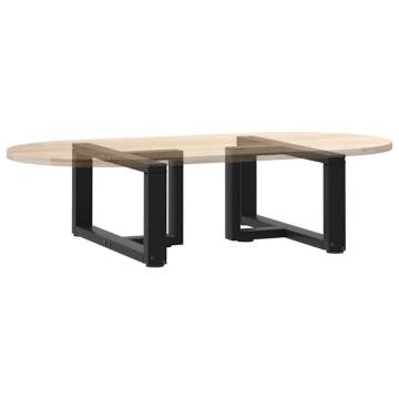 T-Shaped Coffee Table Legs - 2 pcs Black Steel | Hipo Market