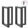 T-Shaped Dining Table Legs - Anthracite Steel - 2 pcs