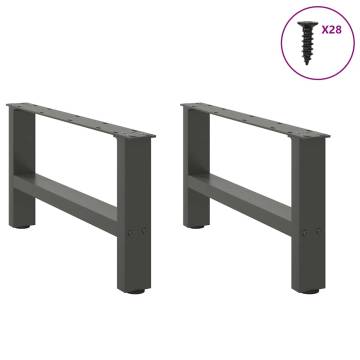 Coffee Table Legs Anthracite - Durable Steel 30x70 cm | HipoMarket