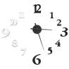 Modern 3D Wall Clock Black & White 100 cm XXL Design