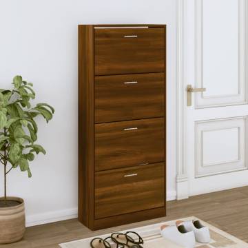 Shoe Cabinet Brown Oak 63x24x147 cm - Stylish Storage Solution