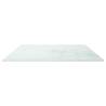 Table Top White 100x62 cm with Marble Design - Tempered Glass