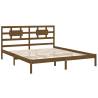 Honey Brown Solid Wood Bed Frame 200x200 cm | HipoMarket