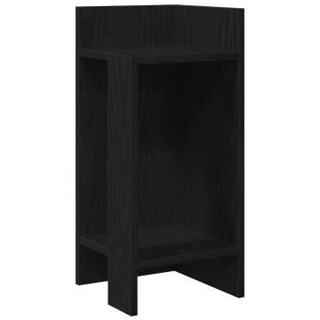 Stylish Black Side Tables with Shelf - 2 pcs (25.5x27x60 cm)