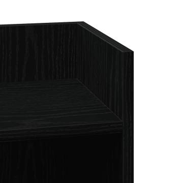 Stylish Black Side Tables with Shelf - 2 pcs (25.5x27x60 cm)