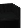 Stylish Black Side Tables with Shelf - 2 pcs (25.5x27x60 cm)