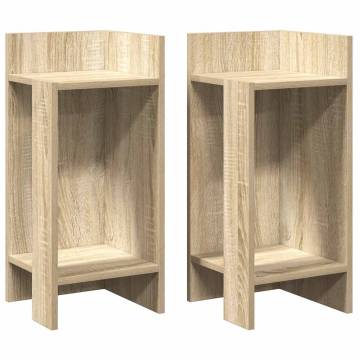 Stylish Sonoma Oak Side Tables - Set of 2 | Hipomarket