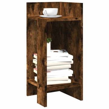 Stylish Smoked Oak Side Tables 2 pcs with Shelf - HipoMarket