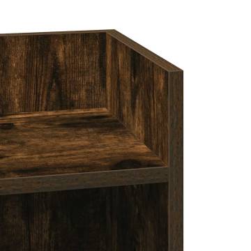 Stylish Smoked Oak Side Tables 2 pcs with Shelf - HipoMarket