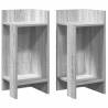 Stylish Side Tables 2 pcs with Shelf in Grey Sonoma | HipoMarket