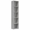 Book Cabinet Grey Sonoma - Stylish 5-Tier Storage Solution