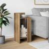 Stylish Artisan Oak Side Table with Shelf - 25.5x27x60 cm