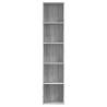 Book Cabinet Grey Sonoma - Stylish 5-Tier Storage Solution