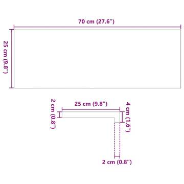 Stair Treads 12 pcs Untreated Solid Oak - 70x25x2 cm