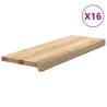 Stair Treads 16 pcs Untreated Solid Oak Wood - 70x25x2 cm