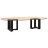 T-Shaped Coffee Table Legs (2 pcs) - Black Steel | HiPo Market