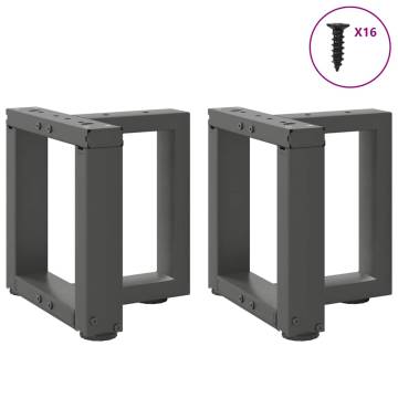 T-Shaped Coffee Table Legs - Anthracite Steel 30x25 cm | HipoMarket